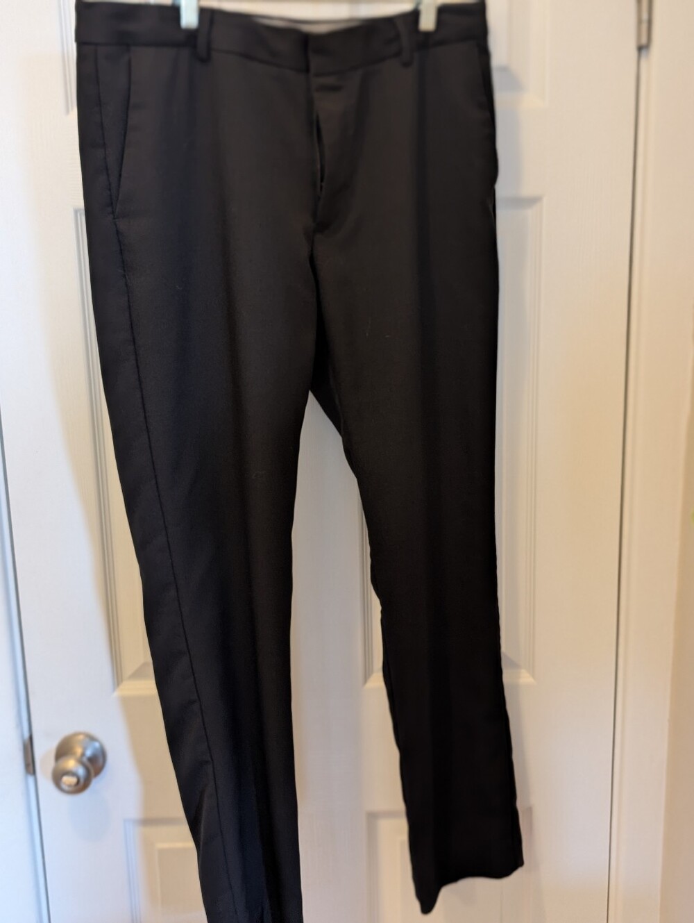 Dress Pants Men's Black Slim Fit 34 X 32 Career Officeā Business Van Heusen Flex